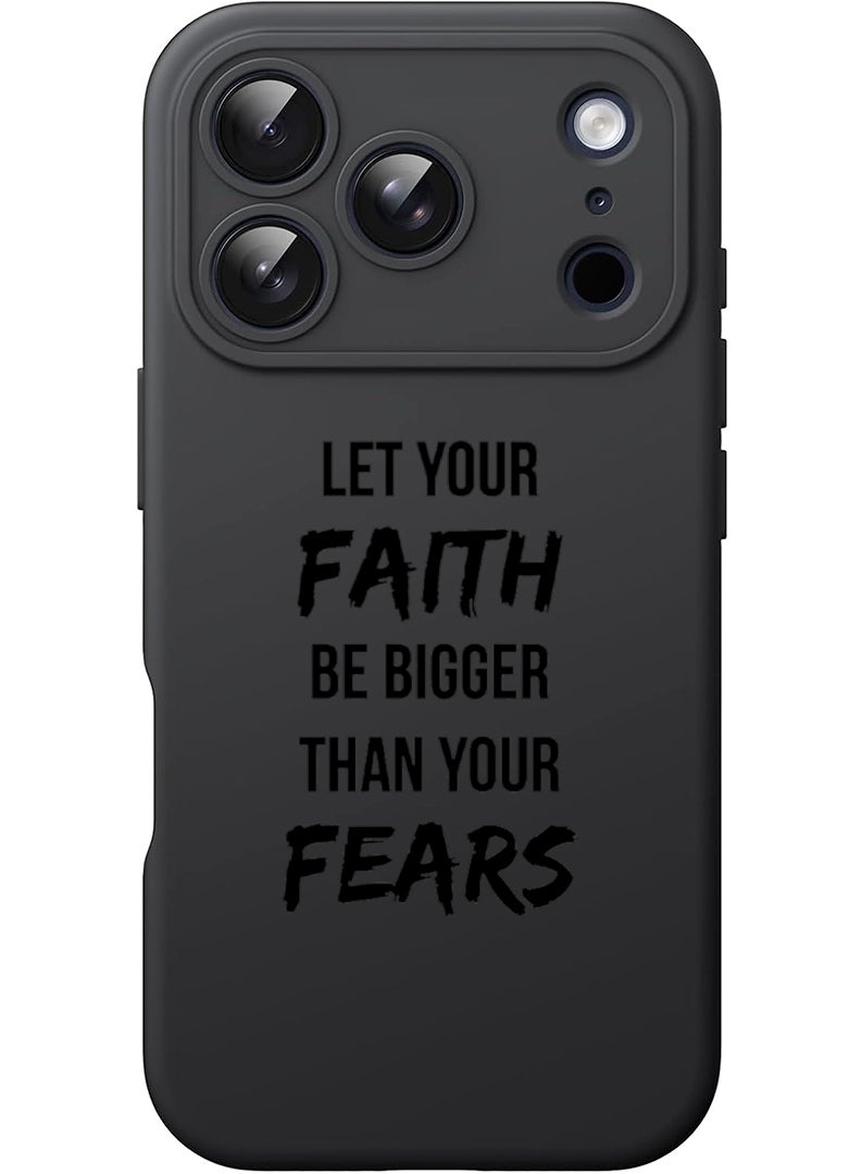 Theodor Protective Slim Fit Case Liquid Silicone Cover with Full Body Protection Anti-Scratch Shockproof Case For Apple iPhone 17 Pro (Black) let-your-faith - Image 1