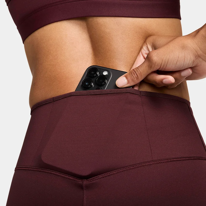 Nike burgundy Women's Go Firm-Support Mid-Rise Full-Length Leggings for Women | Best Price UAE