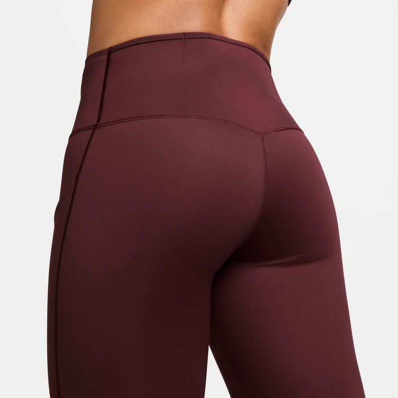 Nike burgundy Women's Go Firm-Support Mid-Rise Full-Length Leggings for Women | Best Price UAE