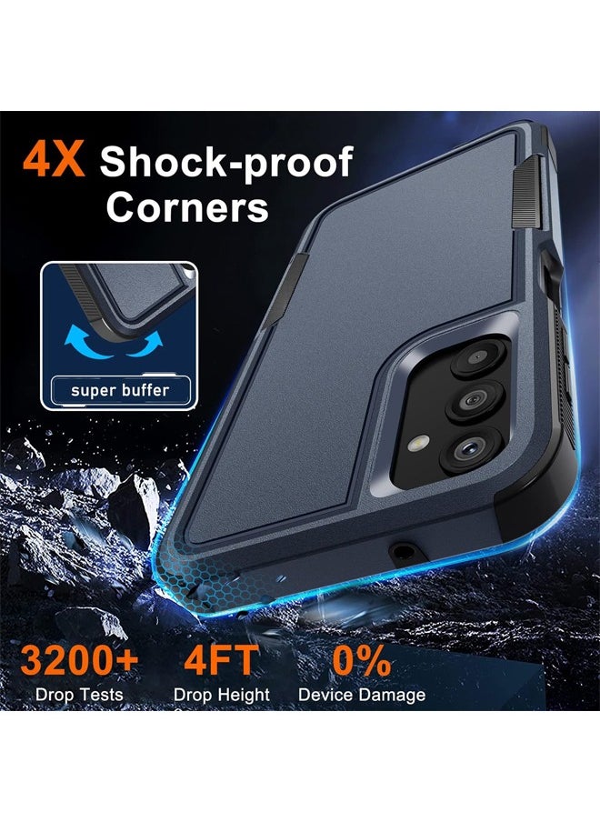 RUGGED SHIELD Samsung Galaxy A25 Case, Dual Layer Protective Heavy Duty Cell Phone Case for Samsung A25, Super Shockproof Drop Proof Protection Case Cover for Samsung Galaxy A25 5G, Navy Blue  - Image 2