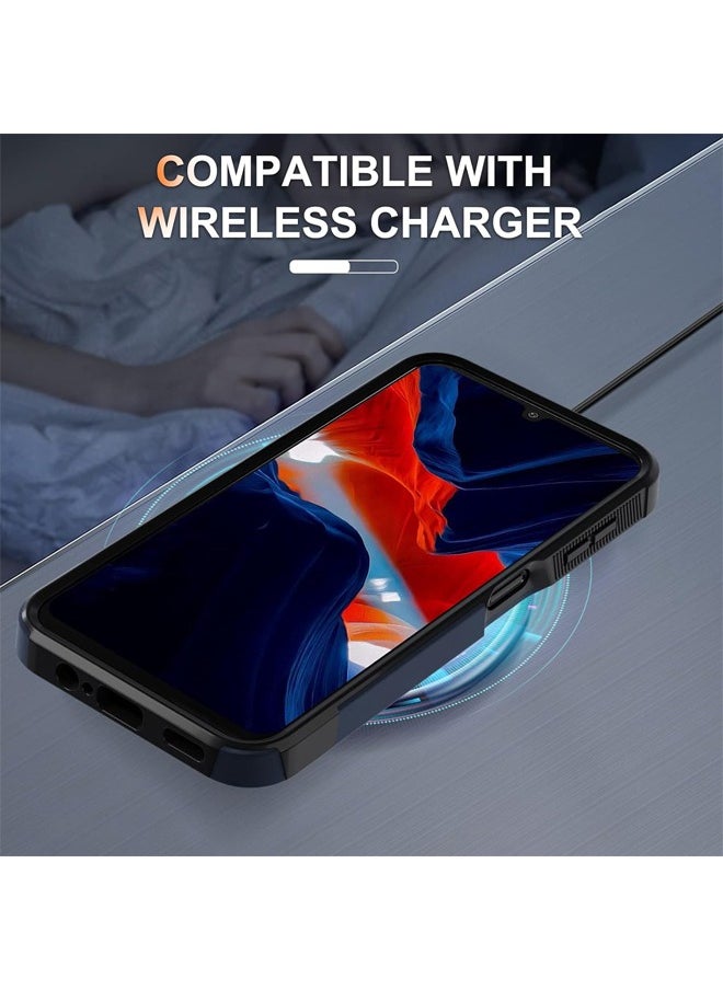 RUGGED SHIELD Samsung Galaxy A25 Case, Dual Layer Protective Heavy Duty Cell Phone Case for Samsung A25, Super Shockproof Drop Proof Protection Case Cover for Samsung Galaxy A25 5G, Navy Blue  - Image 4