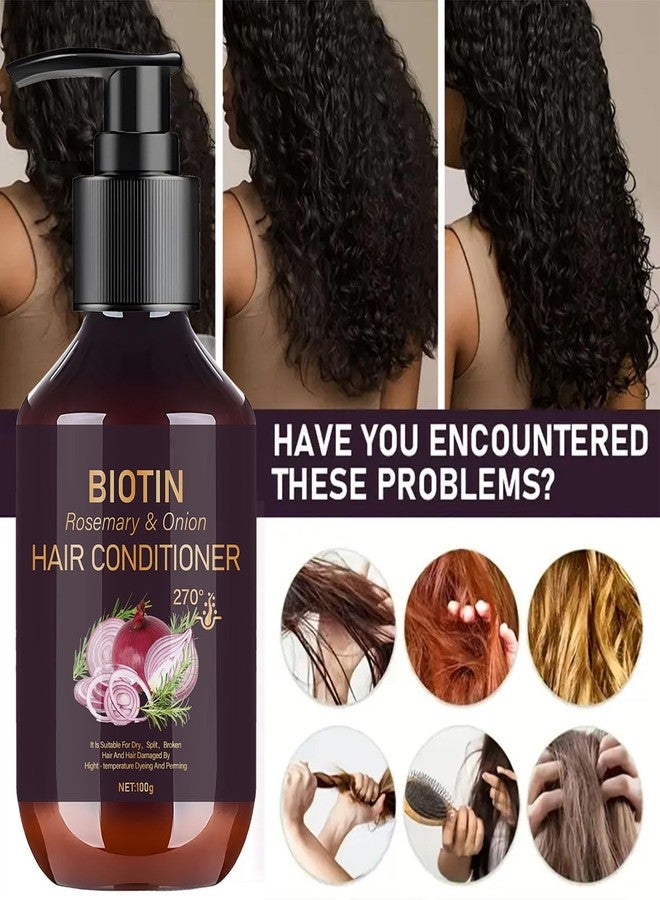 Grospe Hydrating Conditioner with Onion, Biotin and Rosemary Hair Conditioner for Thick for Hair Dry/Damaged/Color-Treated Hair Moisturizing Nourishing for All Hair Type 3.52 Fl Oz (100g) - Image 3