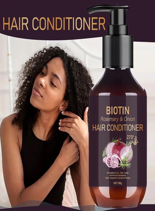 Grospe Hydrating Conditioner with Onion, Biotin and Rosemary Hair Conditioner for Thick for Hair Dry/Damaged/Color-Treated Hair Moisturizing Nourishing for All Hair Type 3.52 Fl Oz (100g) - Image 4