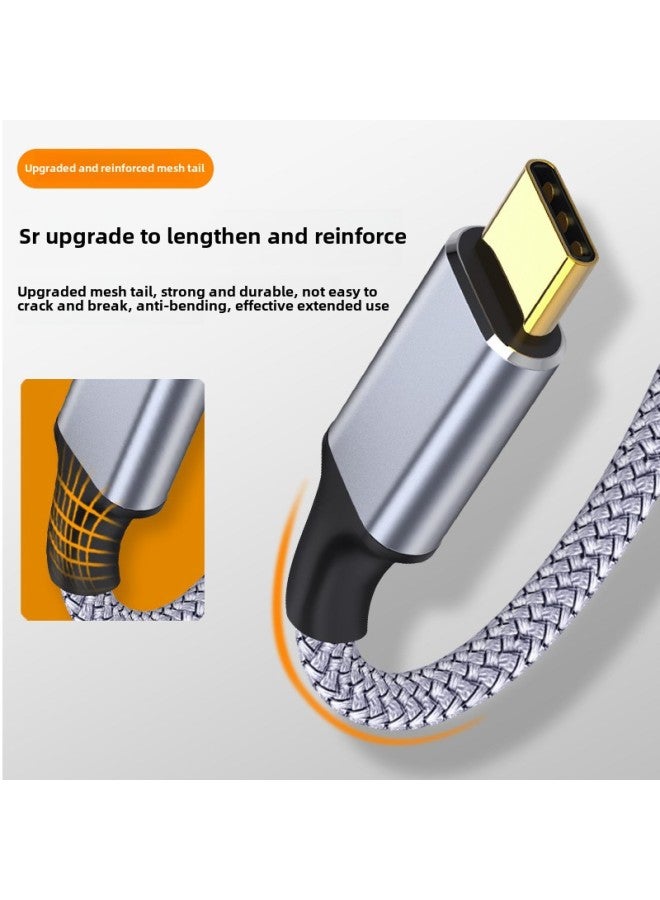 Typec3.1 Extension Cord Male To Female Usb3.2otg Extension Data Cable Pd Mobile Phone Charging Cable Extension Interface-color:Black 3.1C To C Female 【braided Reinforcement】-Cord Length:0.5m - Image 2