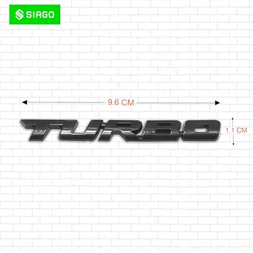 SIAGO SIA283 Premium Turbo Metal Car Sticker - Durable & Stylish Auto Emblem for Vehicles - Customizable Designs - Easy Installation - Weather-Resistant & Long-Lasting - Image 2