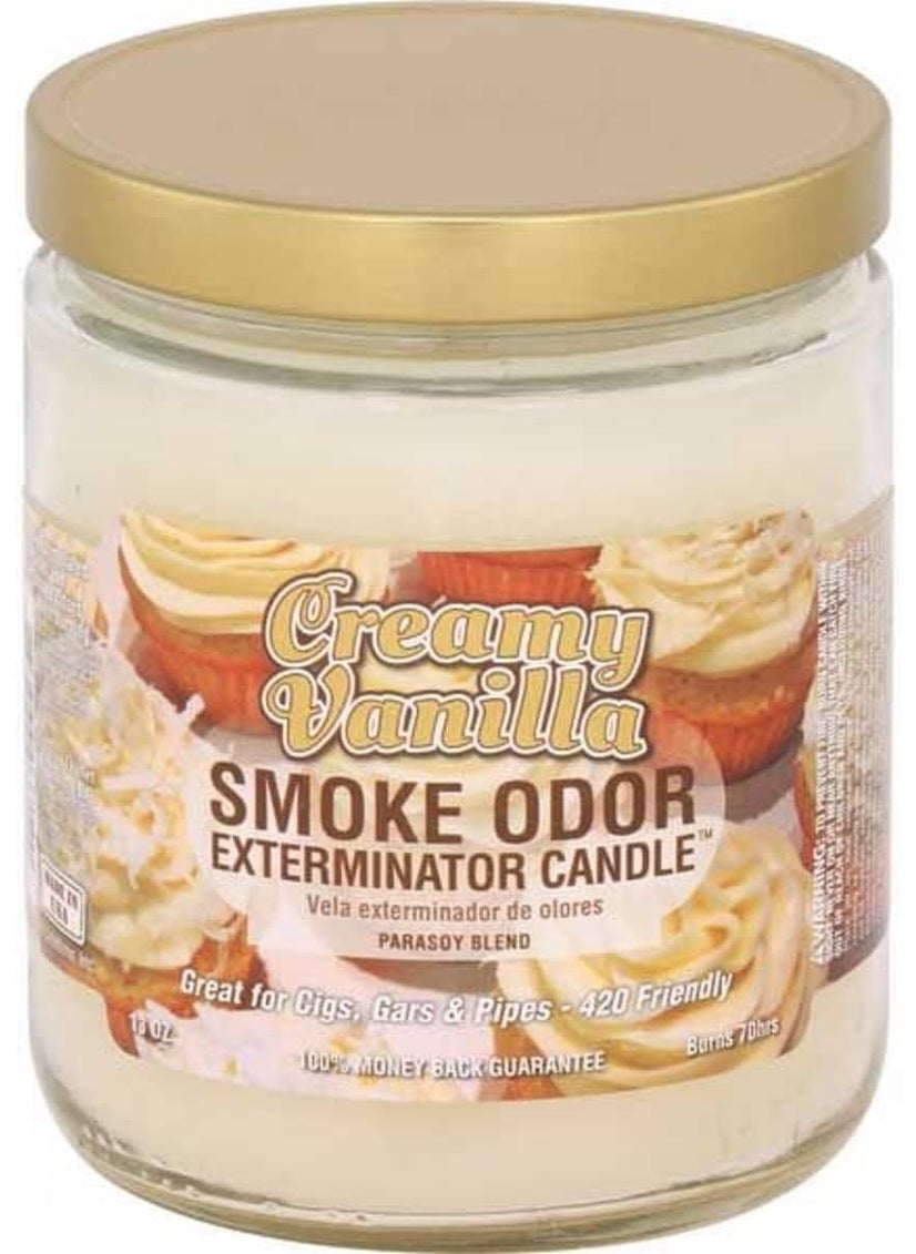 Smoke Odor Exterminator Odor Exterminator Candle Creamy Vanilla 13once by Smokers Candle 