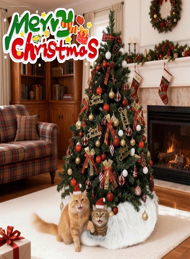 PowerKing Cat Tunnels for Indoor Cat, Soft Plush Dount Kitty Cave with Peekaboo Hideaway, Under Christmas Tree Cat Toys for Kittens, Rabbits & Ferrets - Image 2