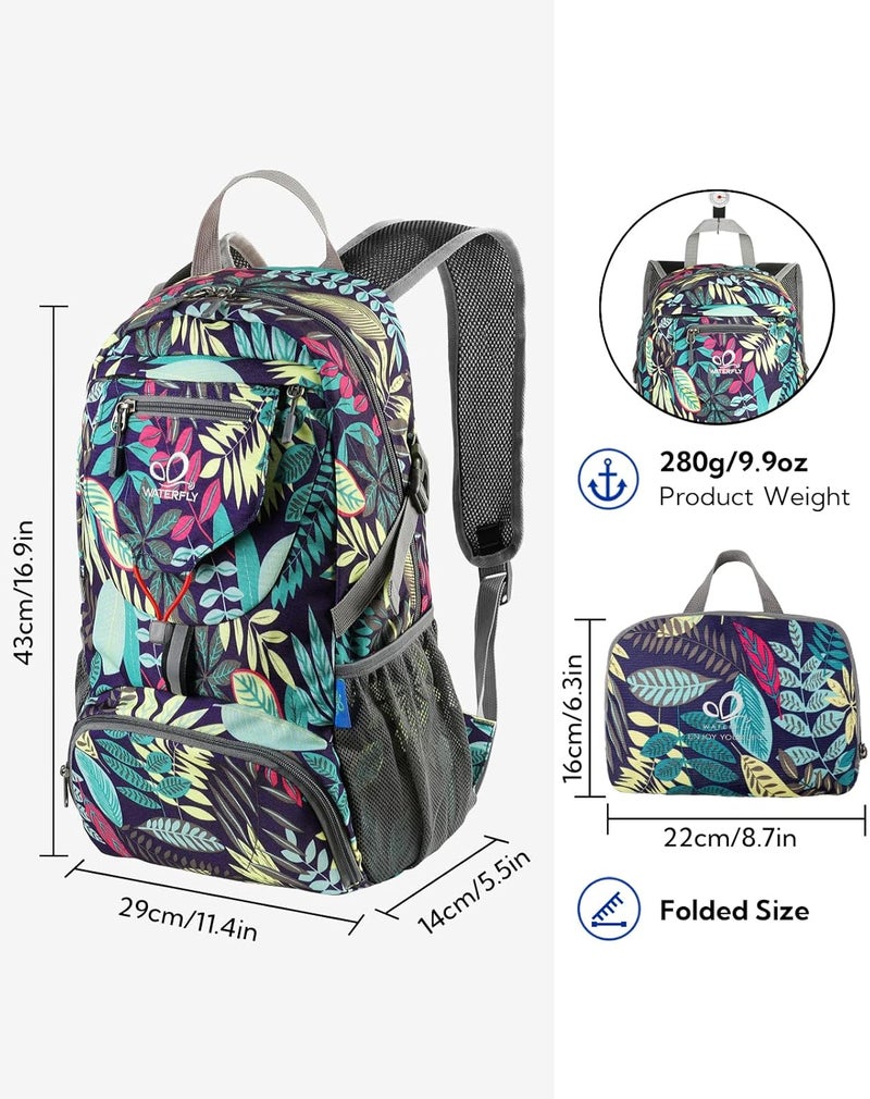 WATERFLY Small Lightweight Packable Backpack: 20l Ultra Light Foldable Travel Hiking Camping Daypack Day Pack for Man Woman - Image 2
