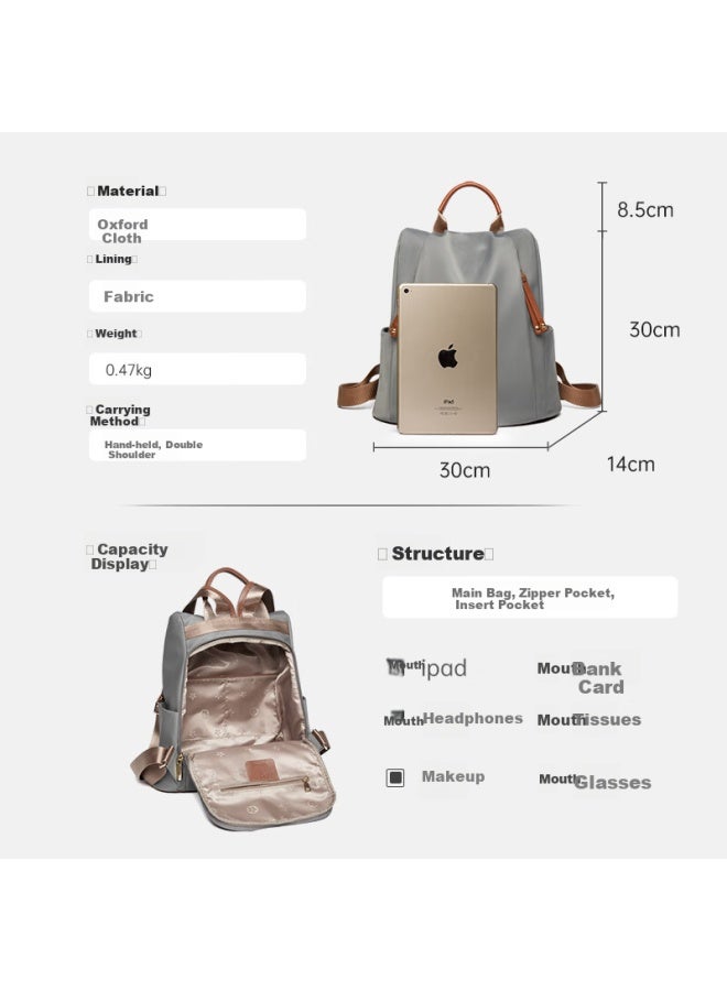 Zooler Women's Fashion Backpack Lightweight Oxford Cloth Double Shoulder Bag Female Travel Backpack Female School Bag 520 Gift - Image 1