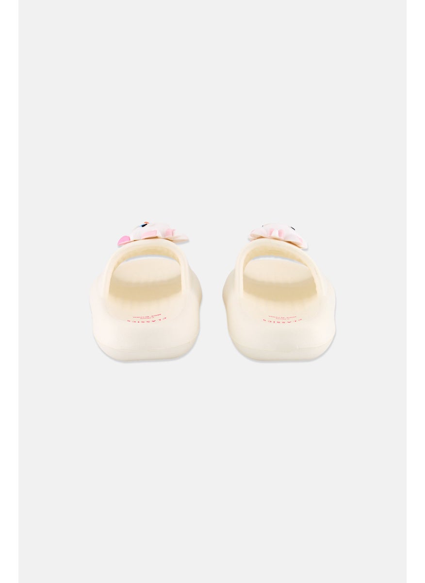 Disney Toddlers Girl Marie Slip On Slides, White  - Image 4