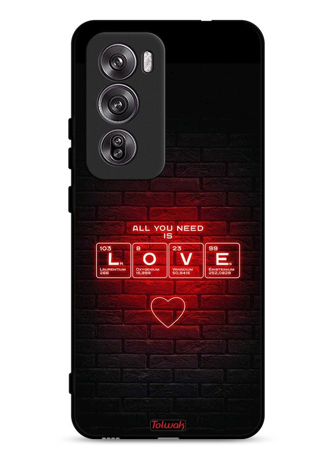 Tolwak Oppo Reno12 Pro 5G Protective Case Cover All You Need Is Love  - Image 1