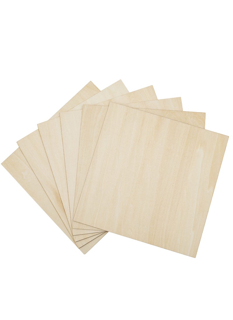 SIWUCHYE Unfinished Wood 6 Pack Basswood Sheets for Crafts Craft Wood Board for House Aircraft Ship Boat Arts and Crafts School Projects Wooden DIY Ornaments 
