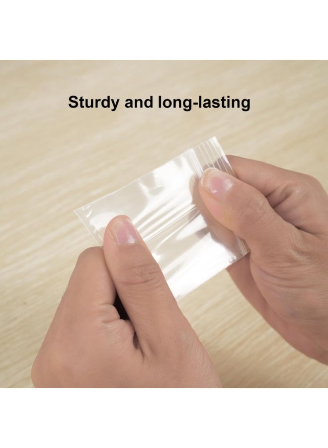 Small Plastic Bags for Jewelry, 100 Pcs 2" x 2.76" Resealable Clear Poly Baggies, 2.4 Mil Mini Zip Bags for Bead, Crafts, Small Parts, Gifts, Candy, Screws - Image 2