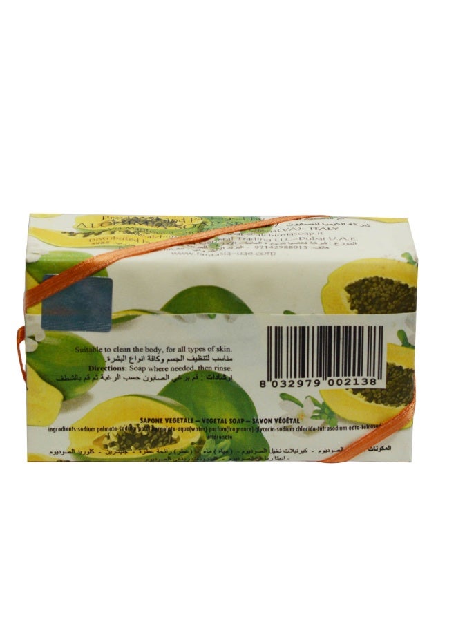 Alchimia Vegetal Soap Papaya 200G |Refreshing & Revitalizing Italian Soap | Fruity papaya scent | Smoother and brighter appearance |Suitable for all skin types - Image 3