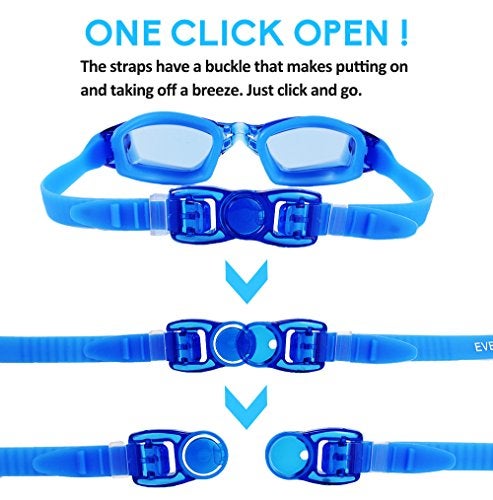 EverSport Swim Goggles, Pack of 2, Swimming Glasses for Adult Men Women Youth Kids Child, Anti-Fog, UV Protection, Shatter-Proof, Watertight(Blue&Pink) - Image 5