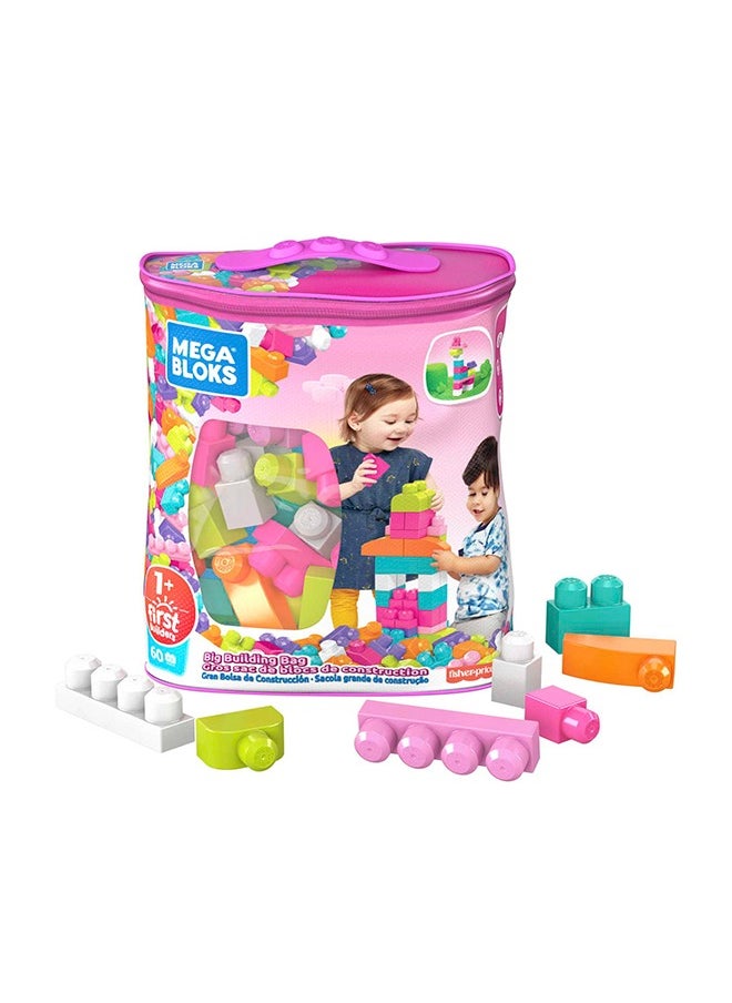 Mega Bloks - ميغا بلوكس 1ست بيلدرز حقيبة بناء 60 قطعة وردي - Image 1