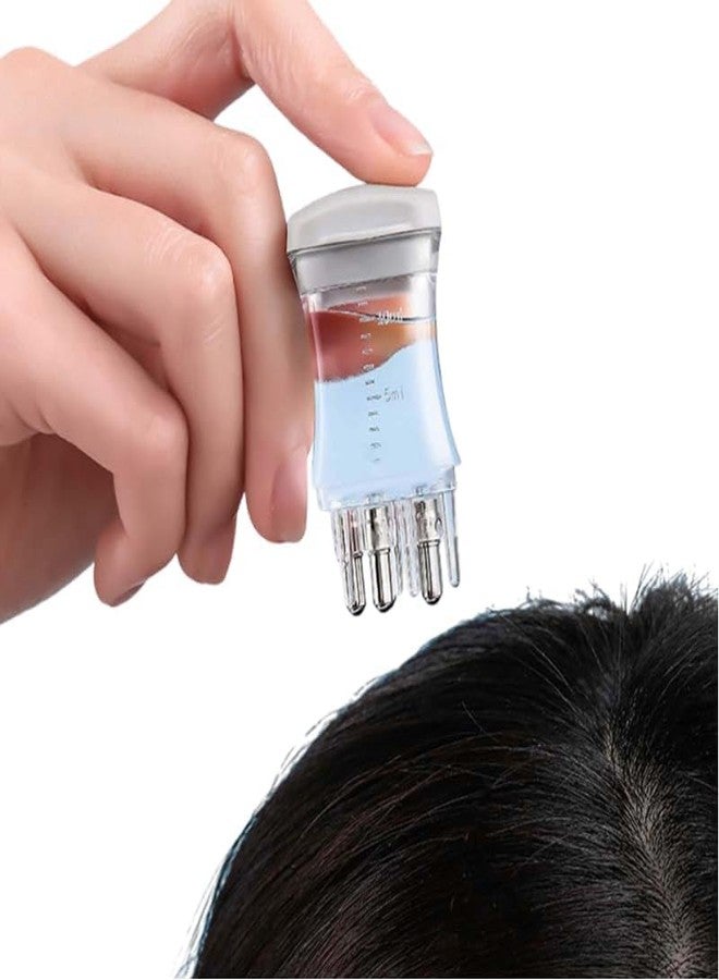 LARYNX Hair Oil Applicator Comb, Smooth Root Comb Applicator Bottle For Scalp Oil, Anti Hair Loss Lotion Dispenser 10Ml, Scale Control, Salon Care, Oily/Greasy Hair, (10ML, Transparent - Square, Pack of 1) - Image 1