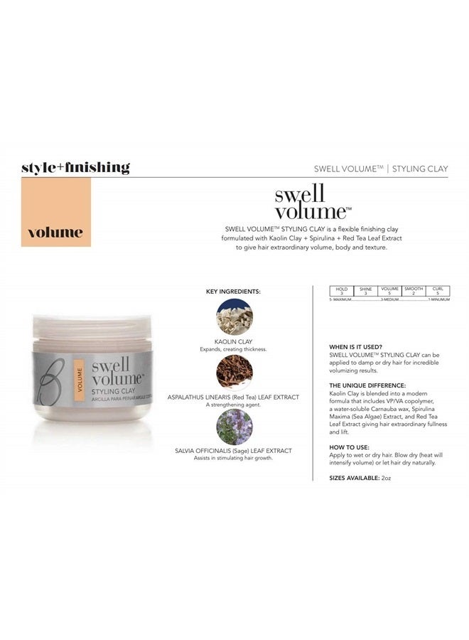 Brocato Swell Volume Styling Clay, 2 Oz | Volumizing & Thickening Hair Products for Men & Women | Heat Activated Texturizer & Volumizer Product Plumps, Shapes & Adds Thickness to Fine, Thin Hair - Image 2