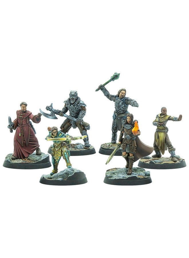 Modiphius Modiphius Entertainment: The Elder Scrolls: Call to Arms: Dragonborn Heroes - 6 Figures, 32mm Unpainted Resin Miniatures, Officially Licensed - Image 1