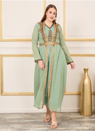 Plus Handwork Embellished Belted Kaftan by Styli - pzsku/Z9408923E8582918E2ADEZ/45/_/1729104020/d2bdd9ae-9bcb-472a-b7dc-1086a706d389