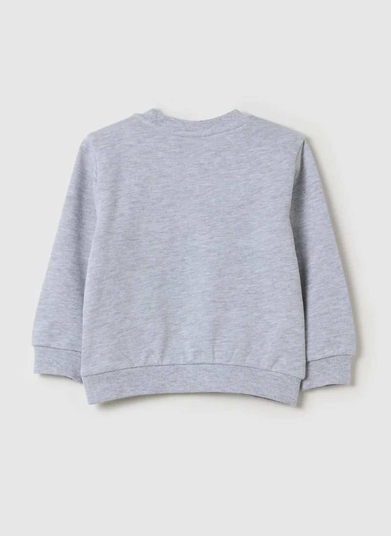 او في اس Sweatshirt With Round Neck And Dinosaurs Print