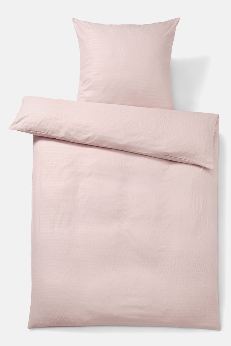 Tchibo Seersucker Duvet Set 80 x 80 and 155 x 220 cm, Pink  - Image 2