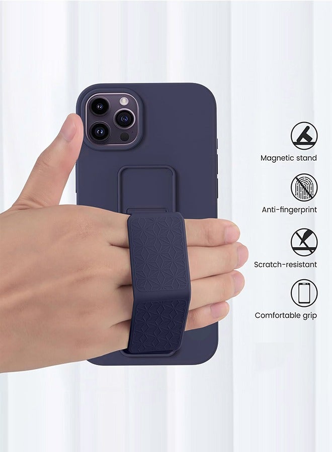 SUNDAREE اي فون 16 برو ماكس ( 6.9 بوصة ) سيليكون القضية ، مع حامل / حامل ، الرأسي والأفقي حامل معدني القضية - Image 5