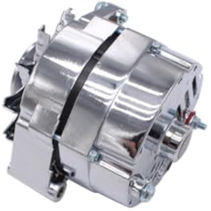 TAKPART Chrome Alternator for 110Amp 1 Wire Self Exciting Street Rod GM 305 350 BBC SBC - Image 4
