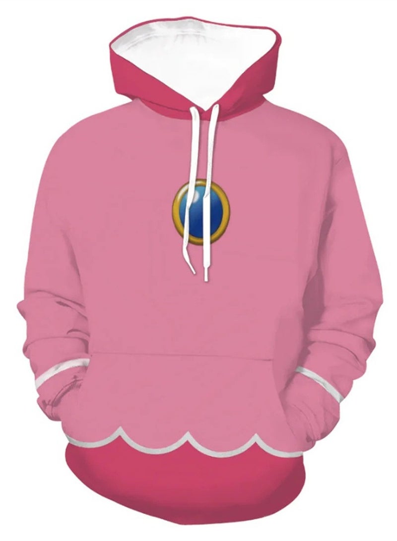 Super Mario 3D digital anime game printed zipper hoodie - Image 1