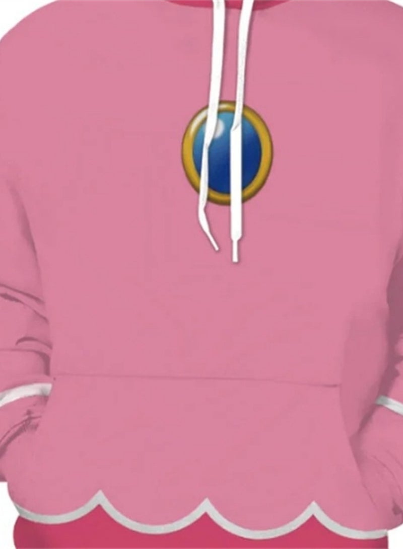 Super Mario 3D digital anime game printed zipper hoodie - Image 3