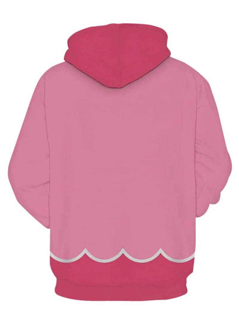 Super Mario 3D digital anime game printed zipper hoodie - Image 2