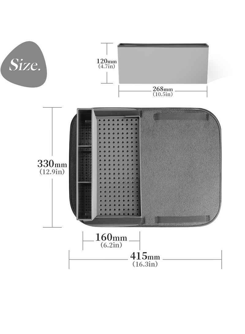 Home Care Kitchen Countertop Multifunctional Fork Spoon Drying Rack Kitchen Storage Draining Rack With Mat - Image 5