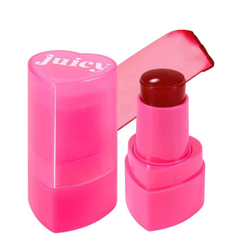 Qawnfy 3In1 MultiUse Blush Cream Blush Stick for Eyes Cheeks Lips Hydrating Bouncy Jelly Texture Blends Perfect Long Lasting Waterproof 03 s - Image 3