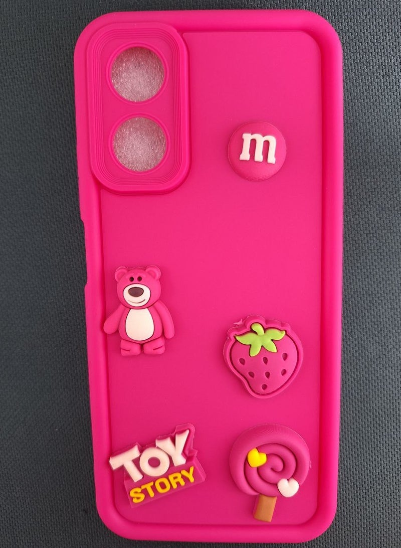 جراب خلفي بتصميم كرتوني متوافق مع هاتف أوبو A17 / A17K