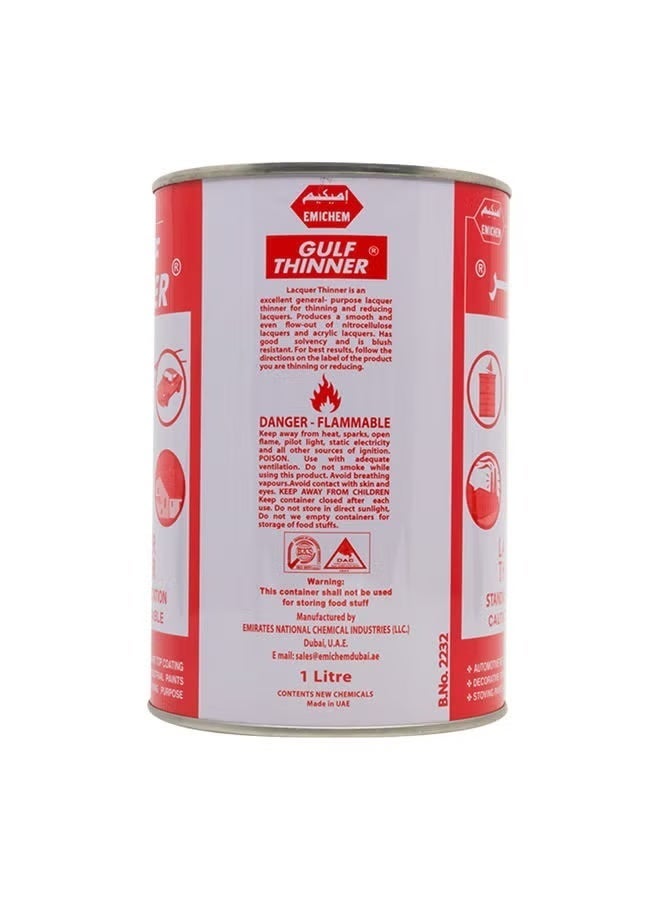 Emichem Gulf Premium Lacquer Thinner – High Performance Solvent for Paint Thinning & Cleaning | Fast-Drying Industrial Paint Remover | For Nitrocellulose & Acrylic Lacquers | Thinner - Image 1