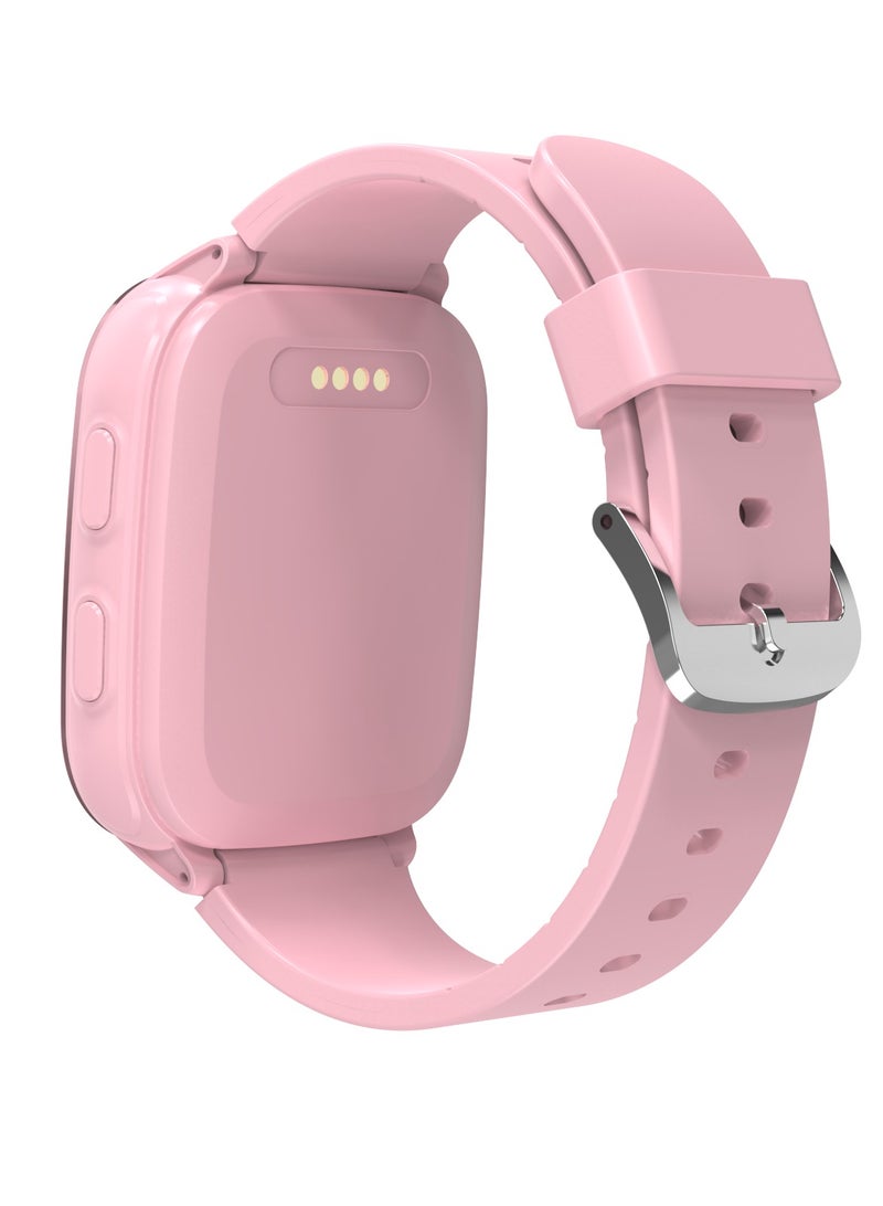 porodo Junicare 2nd Gen Smart Watch for Kids with 1.85" Display / SOS Calling Feature / Video Calling / GPS / Nano Sim / Children Smart Watch 4G - Pink  - Image 4