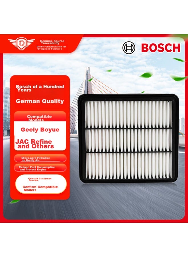 Bosch Automotive Air Filter Element, Air Cleaner, Air Filter 3287, Compatible With Geely Boyue/boyue Pro/boyue X And Others - Image 1
