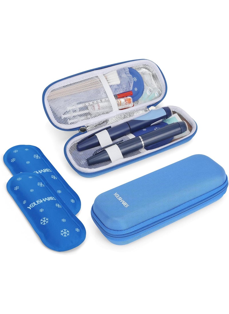 YOUSHARES YOUSHARES Insulin Cooler Travel Case TSA Approved - Portable Medication Cooler for Travel and Daily Life, Diabetic Travel Case with 2 Ice Packs 