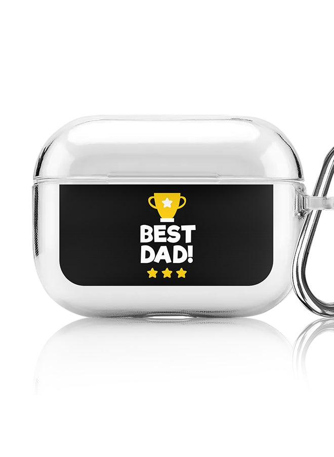 Stylizedd Classic Clear printed Case for Apple AirPods Pro 2nd Generation Thin Transparent Cover [Designed for Apple AirPods Pro 2nd Generation] - Best Dad Cup  - Image 1