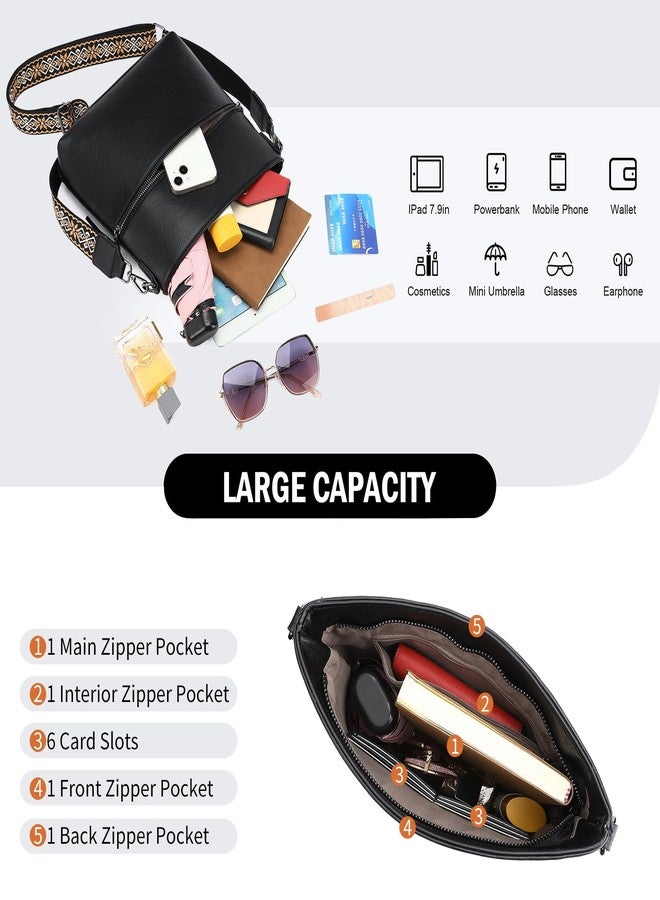 GAEKEAO Crossbody Bags for Women Medium Crossbody Purses Vegan Leather Shoulder Handbags Travel Purse with 6 Crad Slots - Image 3