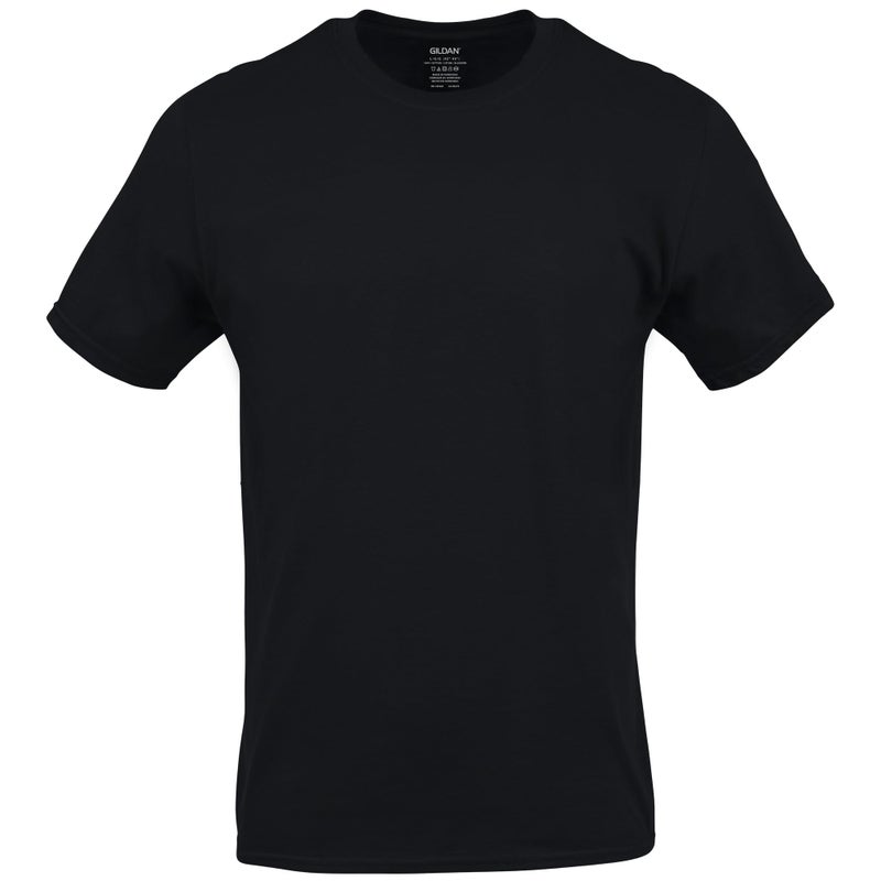 Gildan Mens Crew TShirts Multipack Style G1100 Black 6Pack Large - Image 4