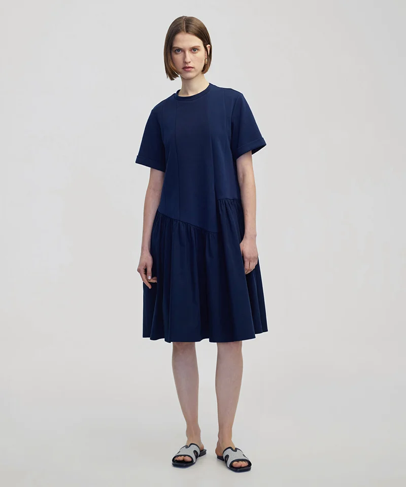 ابيكول Asymmetric Gathered Dress