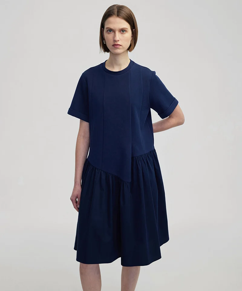 ابيكول Asymmetric Gathered Dress
