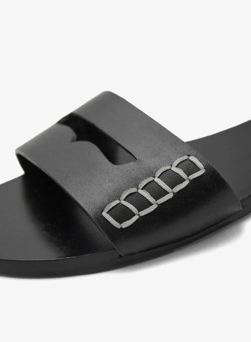 Mango  Leather sandals with a wide strap for Women | Best Price UAE