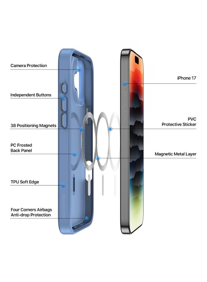 DUX DUCIS Magnetic Shockproof Case for iPhone 17, MagSafe Compatible, Sweat-Resistant & Anti-Fingerprint Translucent Protective Case - Image 3