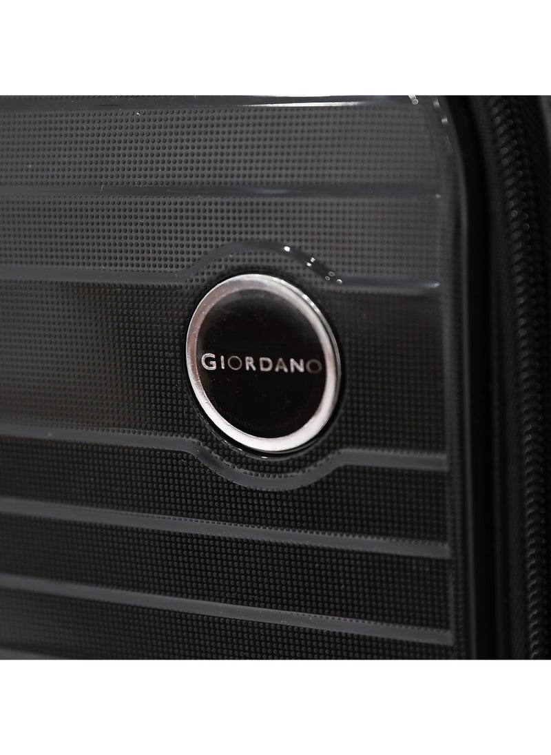 GIORDANO Unbreakable Hardshell PP Luggage Trolley Bag 20 inch Cabin Size With Double Spinner Wheels,Black  - Image 3