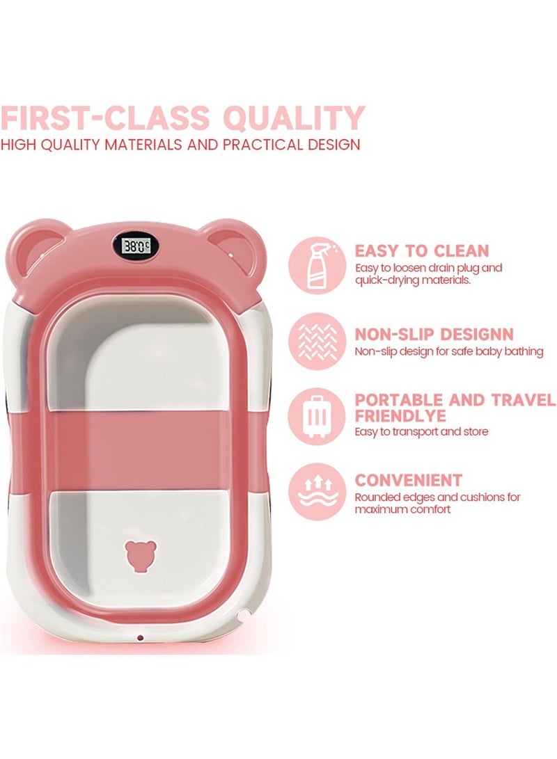 LIMOS Baby Bathtub with Thermometer and Drain Hole for Newborn to Toddler up to 43 months - Image 2