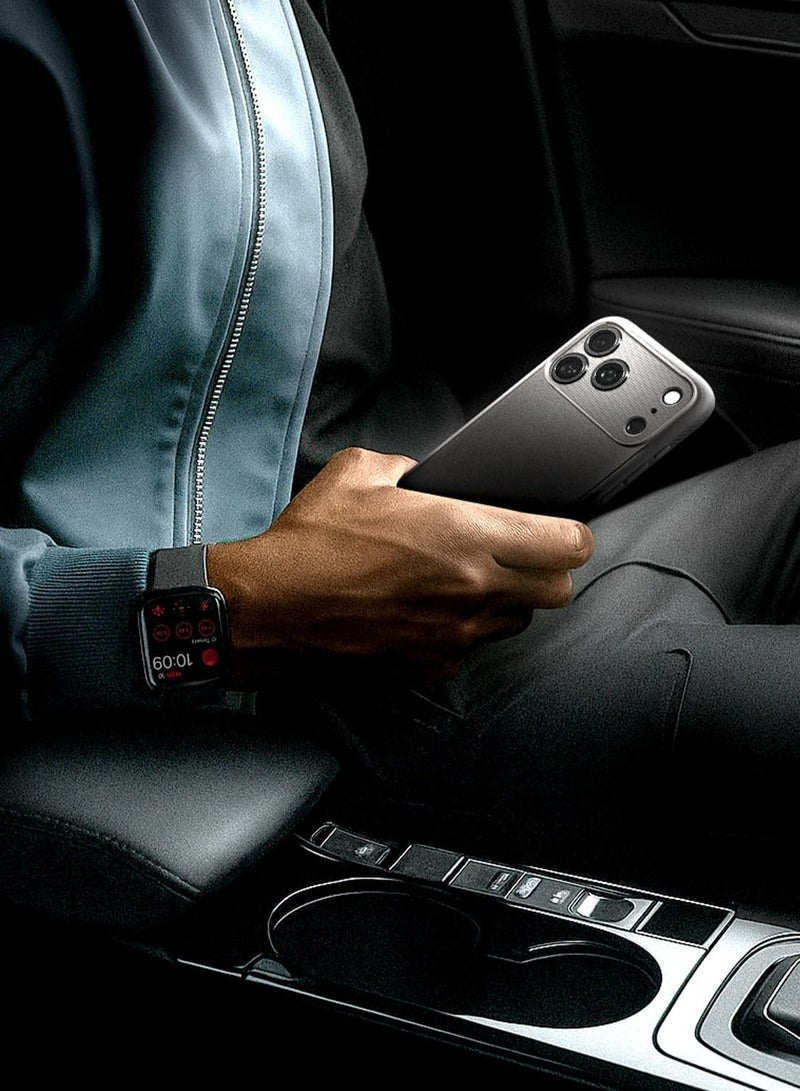 Spigen Rugged Armor MagFit iPhone 17 Pro MAX Case Cover with MagSafe and Carbon Fiber Textures (2025) - Gray - Image 3