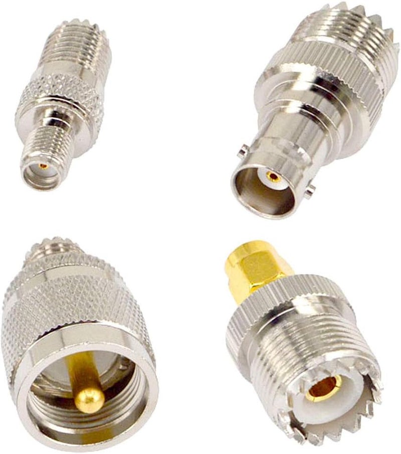 onelinkmore 20 Type Set UHF PL259 SO239 Mini UHF Adapter Kits UHF to SMA BNC MCX FME F TNC Mini UHF RF Coaxial Adapter Male Female Coax UHF VHF HF Radios Adapter Connector Kit … - Image 3