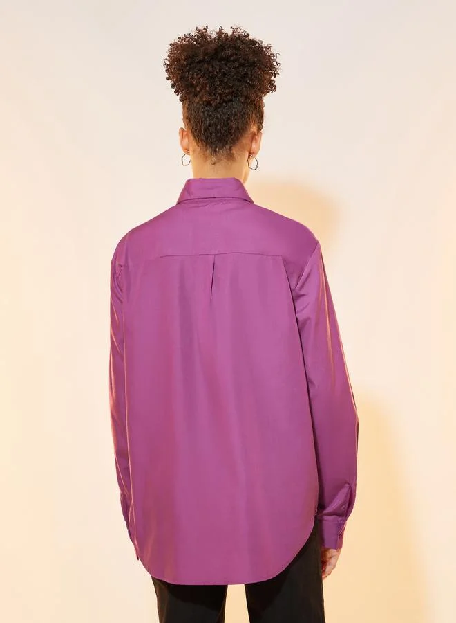 Take Two Embroidered Oversized Shirt